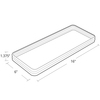 Azar Displays Open Rectangle Cosmetic Tray, PK2 252724